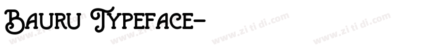 Bauru Typeface字体转换